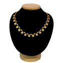 Graceful Gold Plated Round Semi-Precious Stone Necklace