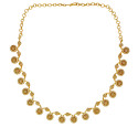 Graceful Gold Plated Round Semi-Precious Stone Necklace