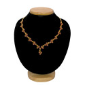 Gold Plated Stylish Floral Vine Stone Necklace