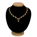 Gold Plated Stylish Floral Vine Stone Necklace