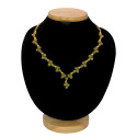 Gold Plated Stylish Floral Vine Stone Necklace