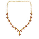 Gold Plated Stylish Floral Vine Stone Necklace