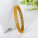 Elegant Gold Plated American Diamond Net Bangle