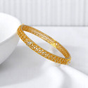 Elegant Gold Plated American Diamond Net Bangle