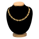 Alluring Round Gold Plated Jaipur Stone Necklace