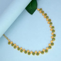 Alluring Round Gold Plated Jaipur Stone Necklace