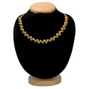 Alluring Round Gold Plated Jaipur Stone Necklace