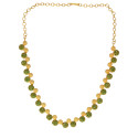 Alluring Round Gold Plated Jaipur Stone Necklace