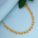 Alluring Round Gold Plated Jaipur Stone Necklace