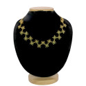 Dazzling Gold Plated Semi-precious Stone Necklace