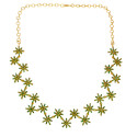 Dazzling Gold Plated Semi-precious Stone Necklace