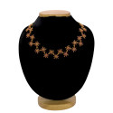 Dazzling Gold Plated Semi-precious Stone Necklace