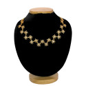 Dazzling Gold Plated Semi-precious Stone Necklace