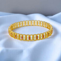 Alluring Gold Plated Wedding Ruby CZ Bangle