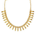 Exquisite Gold Plated Spike Designer Stone Necklace