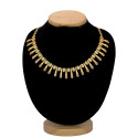 Exquisite Gold Plated Spike Designer Stone Necklace