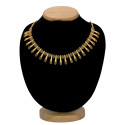 Exquisite Gold Plated Spike Designer Stone Necklace