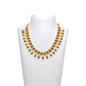 Exquisite Gold Plated Spike Designer Stone Necklace