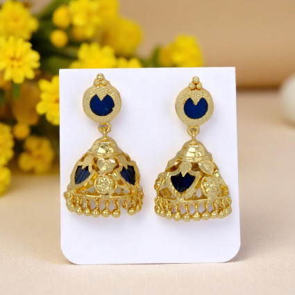 One Gram Gold Traditional Palakka Jimikki Earrings