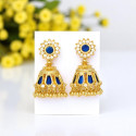 Kerala Bridal Nagapadam Jhumka Earrings with Stones