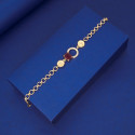 Stunning Gold Plated CZ Stone Round Designer Ladies Bracelet