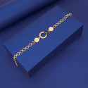 Stunning Gold Plated CZ Stone Round Designer Ladies Bracelet
