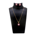Elegant Pearl Floral Pendant Set for Women