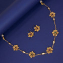 Antique Gold Floral Necklace Set