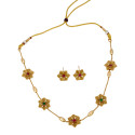 Antique Gold Floral Necklace Set