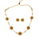 Antique Gold Floral Necklace Set