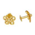 Gold Plated Floral Stud Earrings