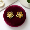 Gold Plated Floral Stud Earrings