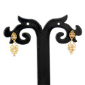 Trendy Small Gold Plated CZ Drop Earrings For Girls