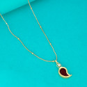 Classic Gold Plated Mango Pendant With Chain