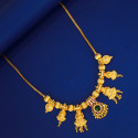 Traditional Gold Plated Lakshmi Pendants Necklace