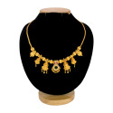 Traditional Gold Plated Lakshmi Pendants Necklace