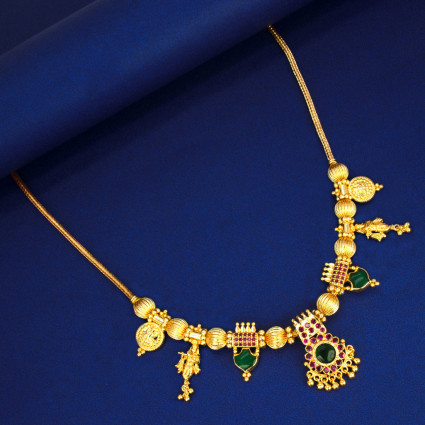 Traditional Gold Plated Sree Krishna Palakka Pendant Necklace