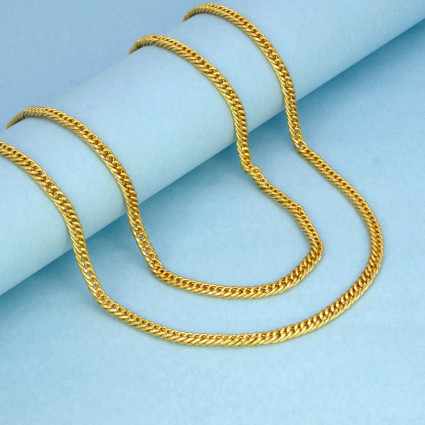 Stylish Gold Plated Gent's Cuban Link Chain-10P