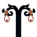 Premium Fashion Tear Drop Design Ruby Earrings