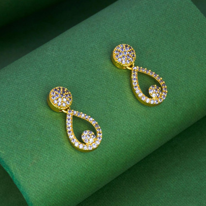 Premium Fashion Tear Drop Design Ruby Earrings