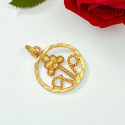 Gold Plated Flower Design Pendant