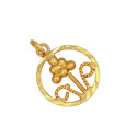 Gold Plated Flower Design Pendant