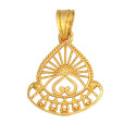 Elegant Gold Plated Sunrise Filigree Pendant