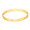 Elegant Gold Plated Link Design Plain Bangle