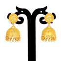 Trendy Gold Plated Plain Jhumka Earrings