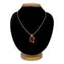 Traditional Gold-Plated Mango Pendant Chain