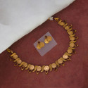 Antique Finish Lakshmi Kasu Kemp Necklace Set