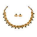 Antique Finish Lakshmi Kasu Kemp Necklace Set