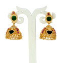 Kerala Traditional Gold Plated Ruby Palakka Jhumka
