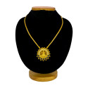 Antique Gold-Plated Blue Sapphire Lakshmi Necklace